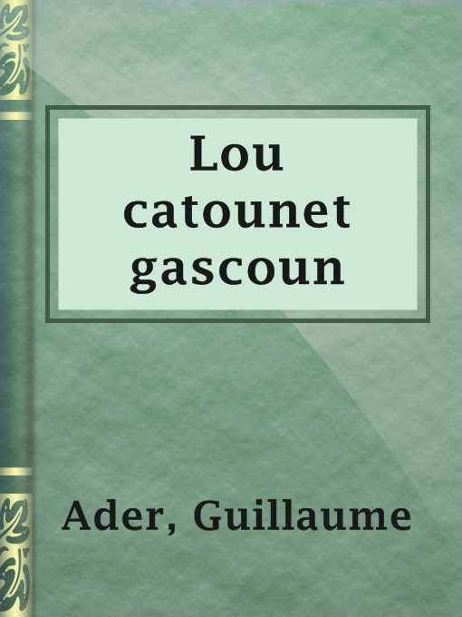 Cover image for Lou catounet gascoun